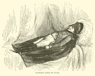 Napoleão deitado em estado (gravura) de French School