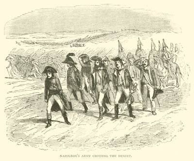 Exército de Napoleão atravessando o Deserto (gravura) de French School