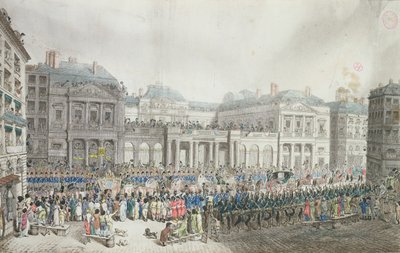 Procissão de coroação de Napoleão passando pelo Conselho de Estado, 2 de dezembro de 1804 de French School