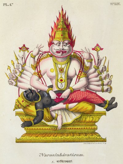 Narasimha, gravado por de Marlet de French School