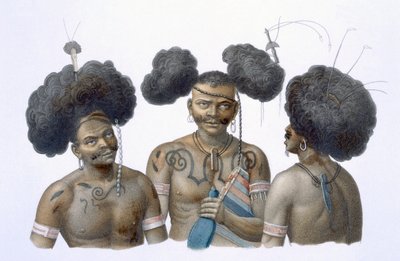 Nativos da Nova Guiné, 1826 de French School