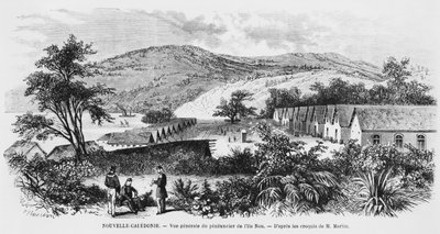 Nova Caledônia, Ilha de Nou, a prisão, c.1871-80 de French School