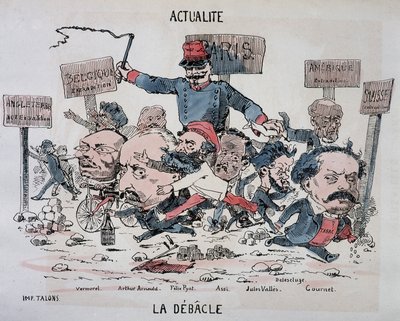 Notícias: La déblacle: Vermorel, Arnould, Pyat, Assi, Vallès, Delescluze e Gournet no final da Comuna de French School