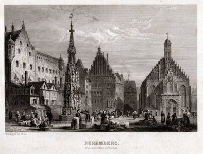 Nuremberga. (gravura, ca. 1830) de French School