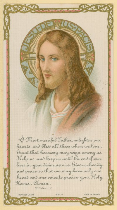 Ó Pai misericordioso, ilumine nossos corações e abençoe todos aqueles que amamos de French School