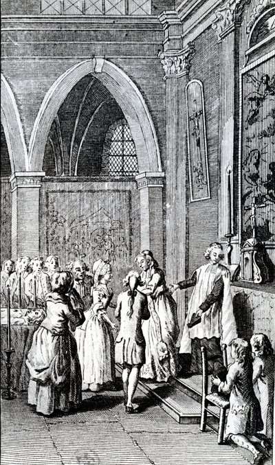 Obediência, ilustração da vida de meu pai por Restif de la Bretonne de French School