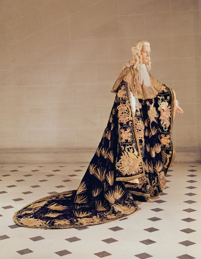 Vestes oficiais de um cavaleiro da ordem cavalheiresca francesa do Espírito Santo (bordado de veludo e metal precioso) de French School