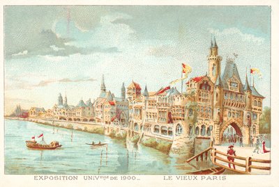 Velha Paris, Exposição Universelle 1900, Paris (chromolitho) de French School