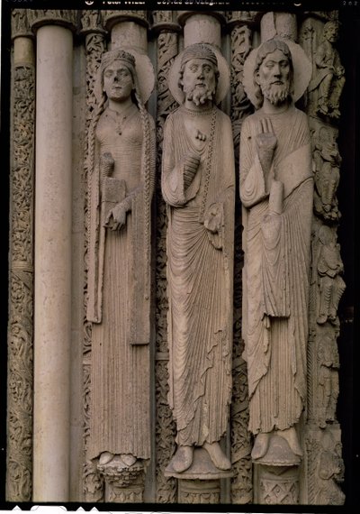 Figuras do Antigo Testamento, a partir do norte embrasures da porta central do Portal Real da fachada oeste de French School
