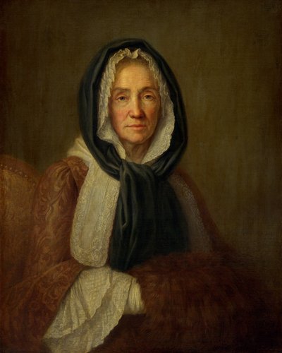 Mulher velha com uma muff, segunda metade do século XVIII (óleo sobre tela) de French School
