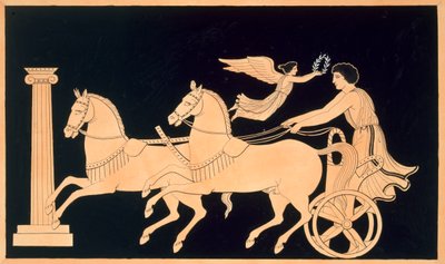 Cocheiro olímpico coroado com uma coroa de louros, publicado 1808-10 de French School
