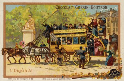 Omnibus (chromolitho) de French School
