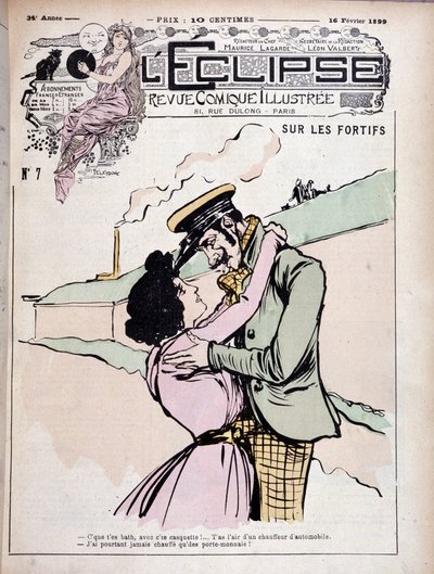 Sobre as fortificações: bad boy (bandido) e sua namorada - couv. "O Eclipse" de 16/02/1899. de French School