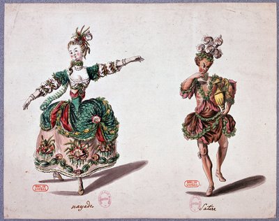 Fantasias de ópera: nayade e satyre de French School