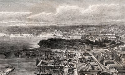 Oran - Algerie - gravura em "La France illustree: geography, history, statistical administration" de V.A. Malt-Brown. 1884 de French School