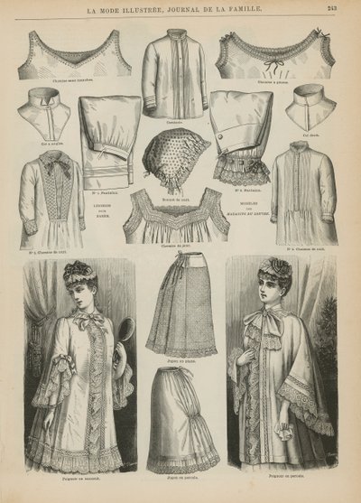 Página de La Mode Illustree, 1885 de French School