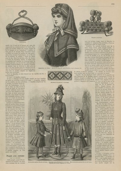 Página de La Mode Illustree, 1885 de French School