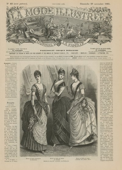 Página de La Mode Illustree, 1885 de French School