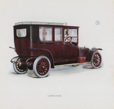 Página do catálogo da Panhard & Levassor (cor litho) de French School