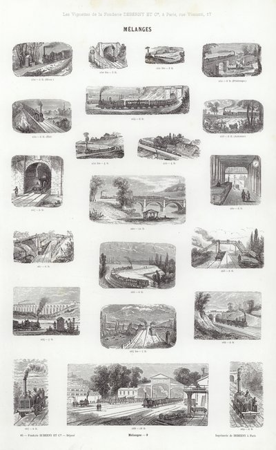 Página de Vignettes Typographiques (gravura) de French School
