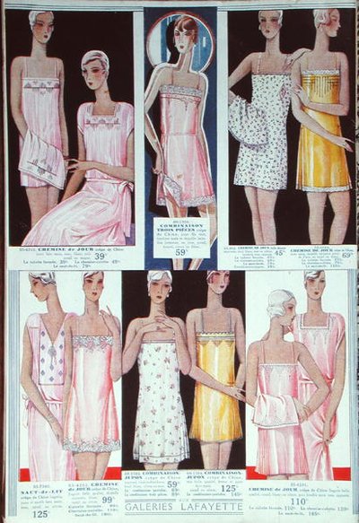 Página do catálogo de lingerie 