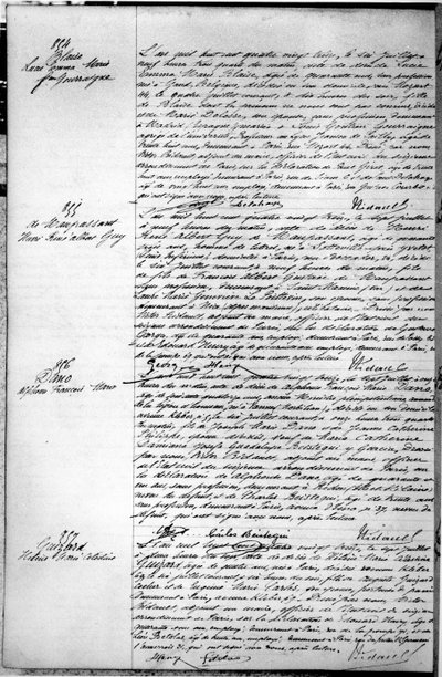 Página com a Certidão de Morte de Guy de Maupassant (1850-93) 7 de julho de 1893 (caneta e tinta no papel) (ver 199748 para detalhes) de French School
