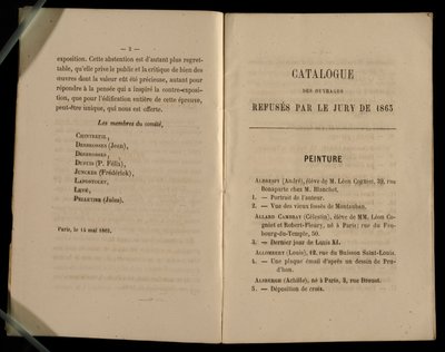 Capítulo de pintura, do Salon des Refuses, 1863 de French School