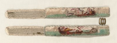 Par de ligas, c.1770-90 (seda e metal) de French School