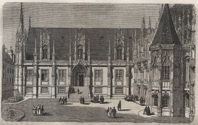 Palais de Justice de Rouen - gravura em "Histoire de France" de Victor Duruy (1811-1894) - 1882 de French School