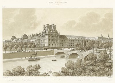 Palácio das Tulherias, 1869 de French School