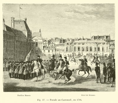Desfile no Carrossel, em 1796 de French School