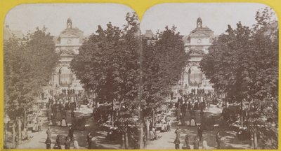 Paris, Jardim Público de Artes e Ofícios, visão estereoscópica, c.1860 de French School