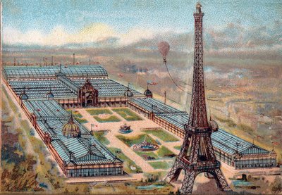 Paris. Exposição Universal de 1889: Torre Eiffel. de French School