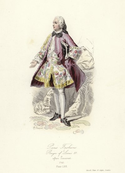 Modas de Paris, reinado de Luís XV de French School