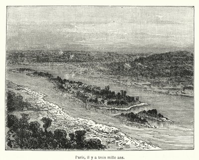 Paris, três mil anos atrás (gravura) de French School