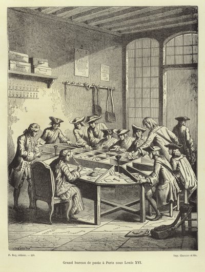 Correios de Paris sob Louis XVI de French School