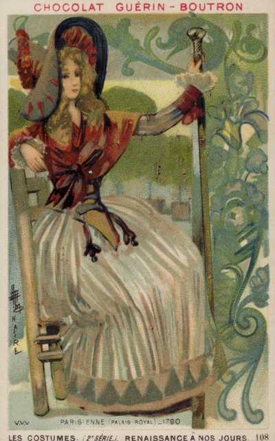 Mulher parisiense, Palais Royal, 1790 de French School