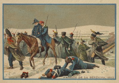 Passagem do Berezina em 1812 de French School