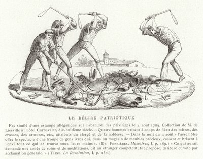 Delírio Patriótico, Revolução Francesa, agosto de 1789 de French School