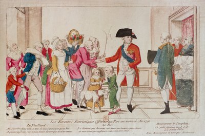 Presentes Patrióticos de Ano Novo oferecidos ao rei em 1790 de French School