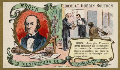 Paul Broca, médico, anatomista e antropólogo francês (chromolitho) de French School