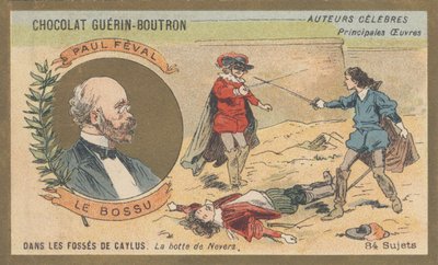 Paul Feval (1816-1887), romancista francês, autor de "Le bossu ou Le petit Parisien" (1857) de French School