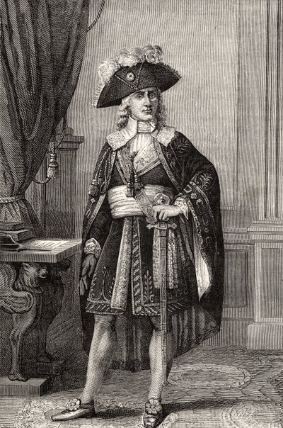 Paul Francois Nicolas, visconde de Barras, de "História da Revolução Francesa" por Louis Blanc (1811-82) de French School