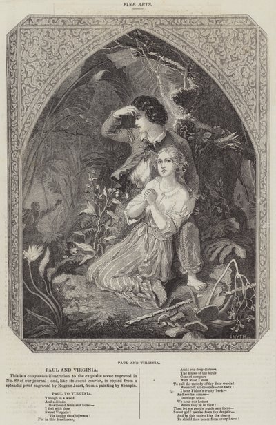 Paul e Virginia (gravura) de French School