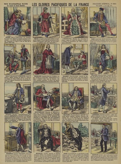 Glórias pacíficas da França (cor litho) de French School