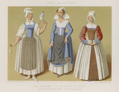 Camponês e as camareiras de Saumur de French School