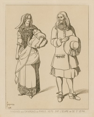 Camponeses nas proximidades de Paris, 1676 de French School