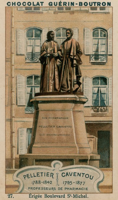 Pelletier, 1788-1842, Caventou, 1795-1877, Professores de Farmácia, Erigee Boulevard St-Michel de French School
