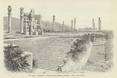 Persepolis, grande escadaria levando a plataforma de French School