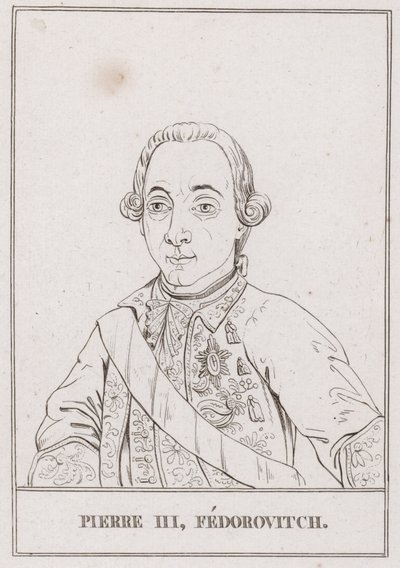 Pedro III, Czar da Rússia (gravura) de French School